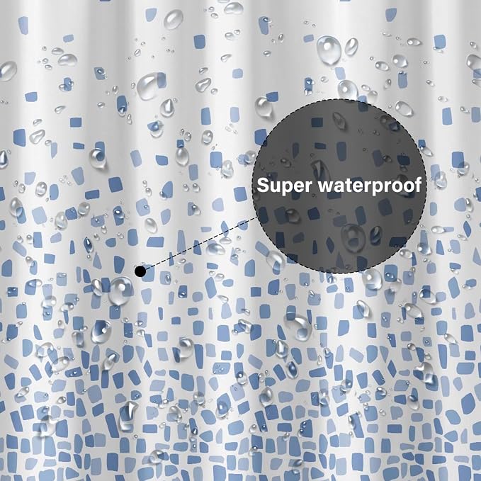 Plastic Shower Liner - Premium PEVA 4G Shower Curtain Liner with Rustproof Grommets and 3 Weighted Magnets, Waterproof Shower Curtains for Bathroom (Starry, 72" x 72")