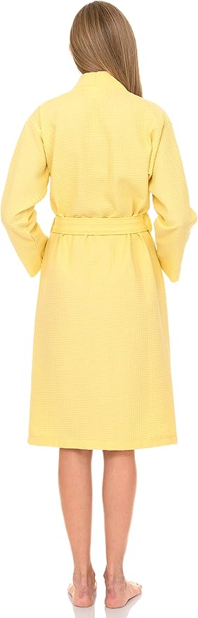 TowelSelections Womens Waffle Robe Kimono Spa Bathrobe Soft Shower Bath Robe for Women XS to XXL