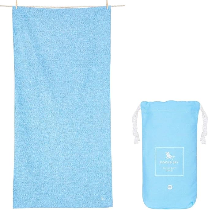 Dock & Bay Turban Hair Towel - for Home & the Beach - Super Absorbent, Quick Dry - Classic - Nautical Navy, One Size