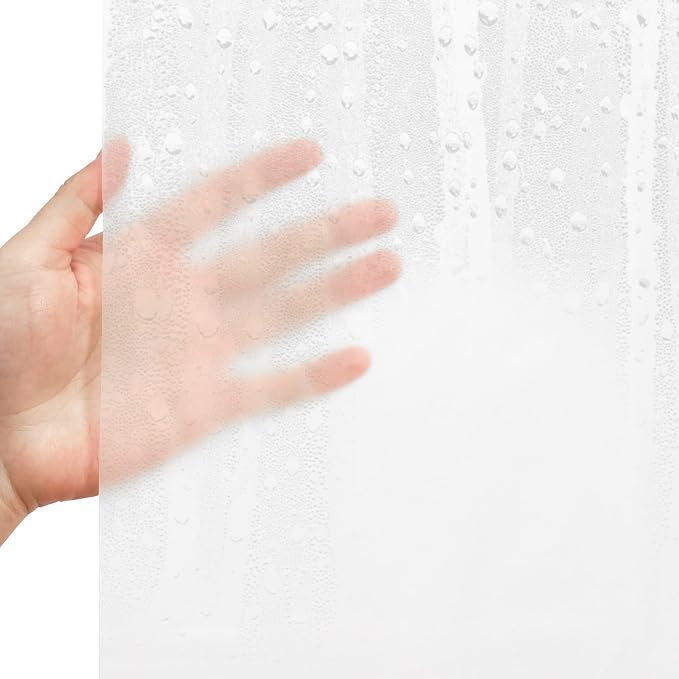 Barossa Design Frosted Snap-in Shower Curtain Liner Replacement, Waterproof Premium PEVA Lightweight, 70x54