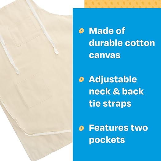 Sax Design Your Own Cotton Apron - 34 x 24 inches - Off White - 1389273