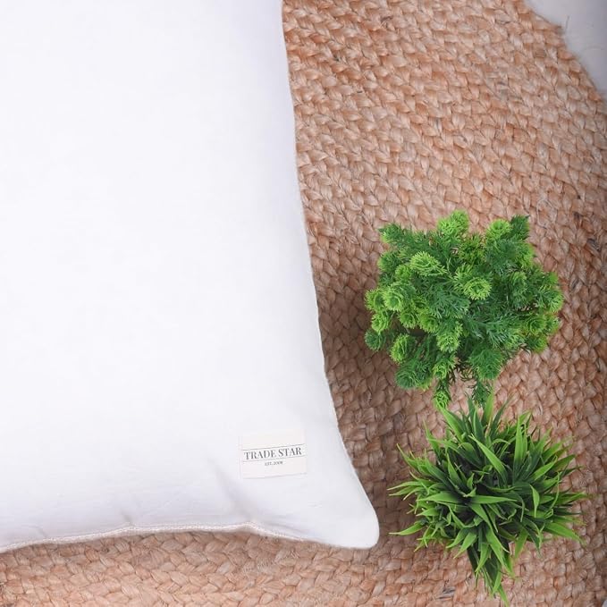 Trade Star 100% Cotton Throw Pillow Cover Authentic Mudcloth Cushion Cover Highly Durable Cushion Cover Large Body Indian Modern Living Room Decor for Bed (Ivory ALMA 14X36 INCHES)
