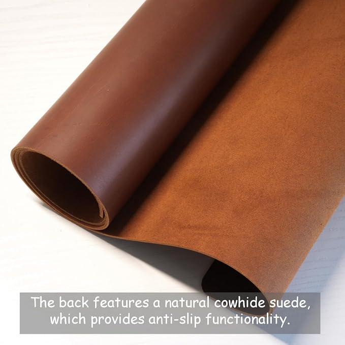 Desk Pad-Premium Full Grain Genuine Leather-Handmade with Cowhide Crazy Horse Leather-31.5x15.8in (Vintage Brown)