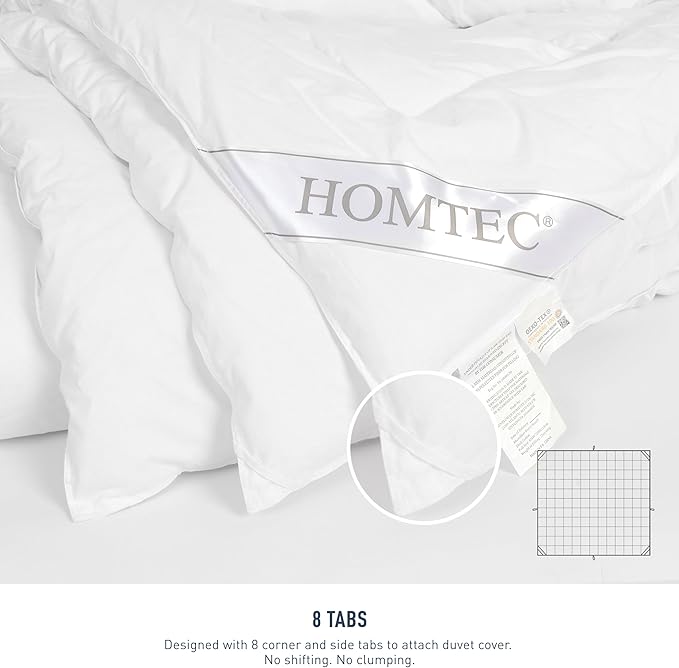 Duvet Insert Cotton Comforter King Size White Down Alternative Fill Duvet Insert 100% Cotton Shell Quilted Fluffy Comforter Lightweight All Season 8 Corner Tabs Durable Breathable Noiseless