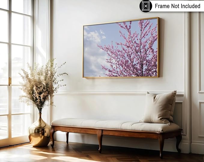 Monem Art Cherry Blossom Spring Sky Photography Print - Floral Nature Art Poster - Wall Decor for Living Room, Bedroom or Office - 16x20 Unframed Wall Art by Mareike Bohmer