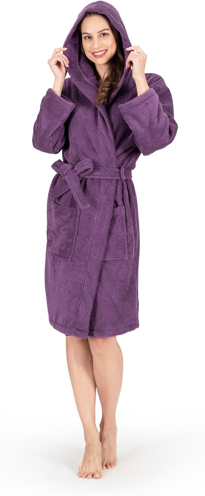 Nine West Women's Hooded Terry Bathrobe