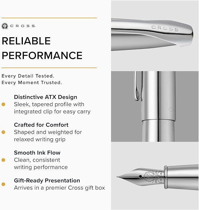 Cross ATX Pure Chrome Fountain Pen