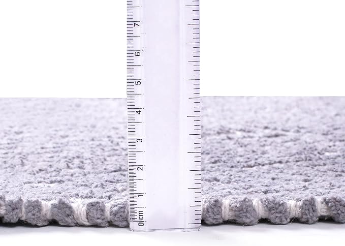 Chenille Cotton Diamond Runner Rug 2x5 Feet - Light Grey, Reversible Washable Soft Floor Runners Ideal for Kitchen, Hallway, Bedroom, Bathroom | Farmhouse Boho Indoor Use Rugs for Patio Décor