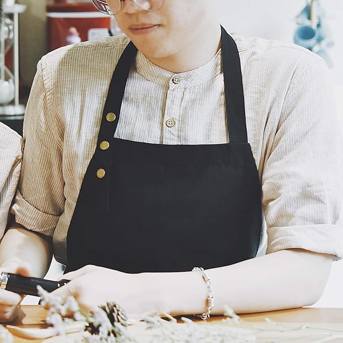Art Aprons for Painting Pottery Ceramics, Mens Women Kitchen Cooking Aprons Waterproof Green