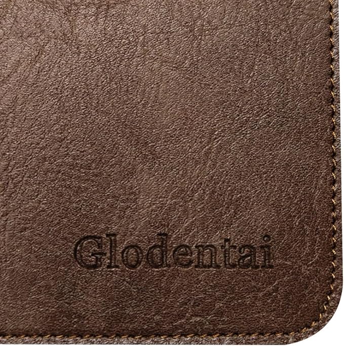 Imitation Crazy Horse Leather Desk Mat - Waterproof Desk Pad - Ideal for Large Mouse Pad and Desk Mats on Top of Desks (Chestnut+Chestnut, 25"*13")