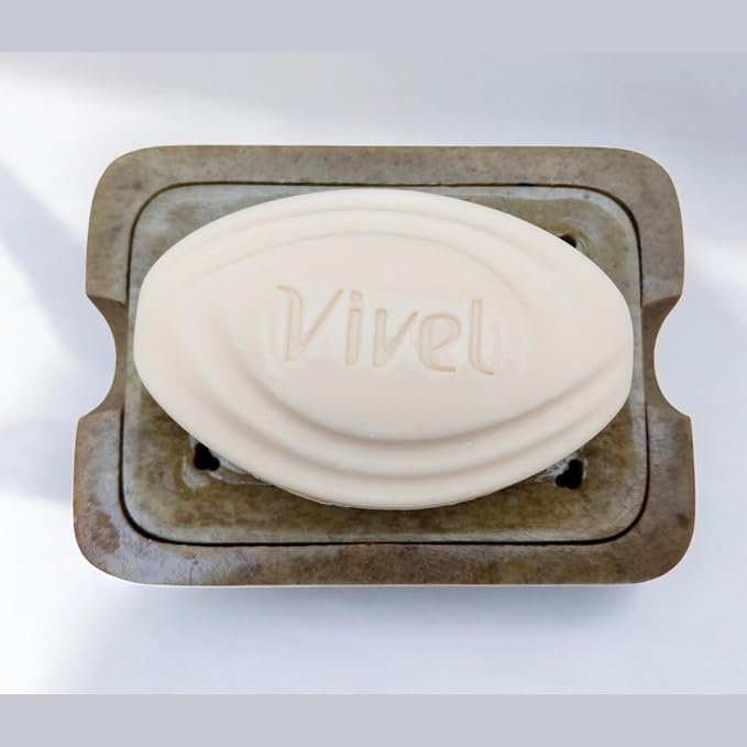 Soapstone Hand Carved Soap Dish Polished and Shiny - Marble Dish Holder Beautifully Crafted Bathroom Accessories Handicraft Decor Hand Carving Soap Holder | Soap Tray | Soap Case (Rectangle Shape)
