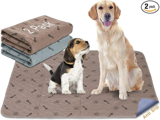 Peepeego 2Pack 36"x36" Pee Pads Washable Waterproof Rugs for Dog Training