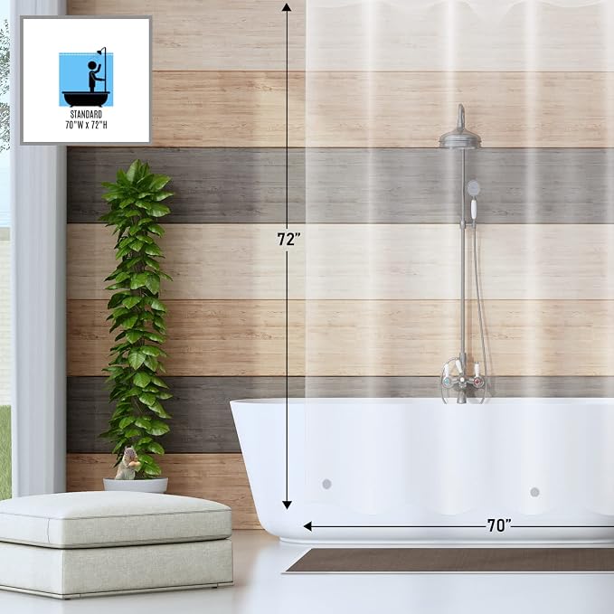 SO HOME Shower Curtain Liner - Heavy Duty 6 Guage PEVA - Built in 3 Weighted Magnets - 12 Aluminium Grommets (2, Clear, 72" x 70"