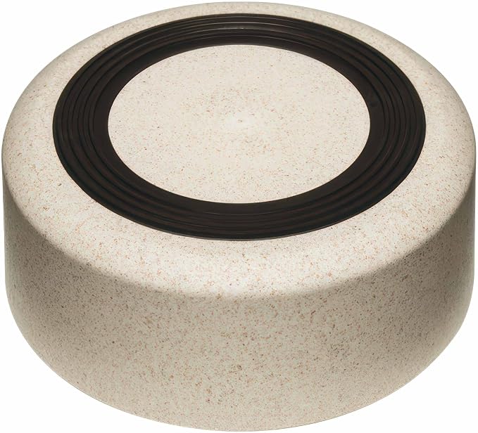 Loving Pets - Dolce Bamboo - Eco-Friendly Pet Bowls & Dishes for Dog, Cats, Puppy Food and Water Dish -Sustainable and Dishwasher Safe, Made with Real Bamboo (Large, Oat-Beige)