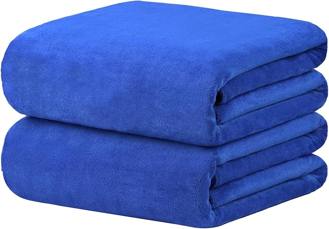 JML Microfiber Bath Sheet Towels, 2 Pack, 40" x 80", Extra Large Bath Towel for Adult,Super Absorbent, Fast Drying, Soft for Body, Shower,Sauna,Yoga,Sport, Fitness,Gym, Dark Blue