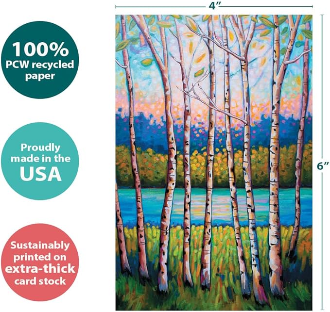 Tree-Free Greetings - All Occasion Cards - Artful Designs - 12 Cards + White Envelopes - Made in USA - 100% Recycled Paper - 4"x6" - Hope Springs Eternal (FS64171)