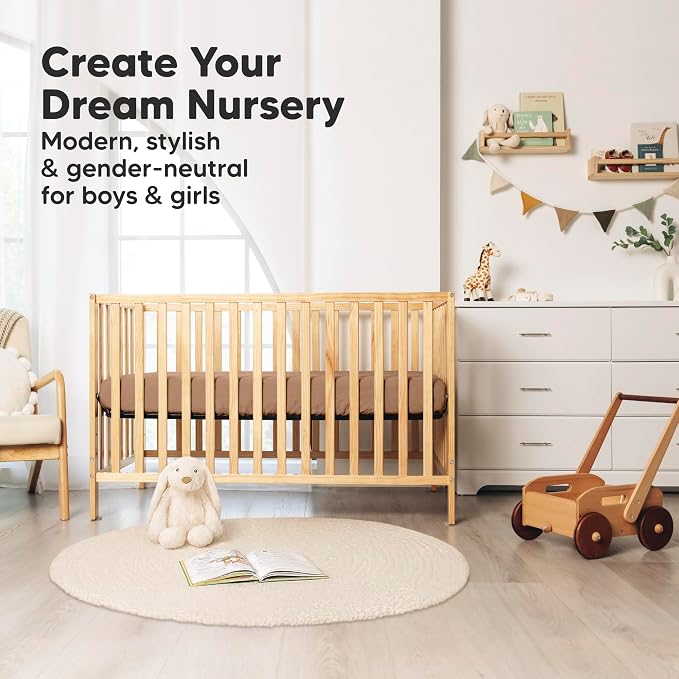 KeaBabies 2-Pack Muslin Crib Sheets for Boys, Girls - 100% Organic Cotton Fitted Baby Crib Mattress Sheet, Soft Breathable Standard Toddler Bed Cover Bedding Set, Neutral, Durable 52x28 (Russet)