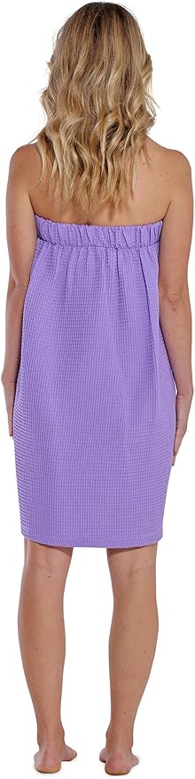 Turquaz Lightweight Knee Length Waffle Robes For Women Spa Bath Waffle