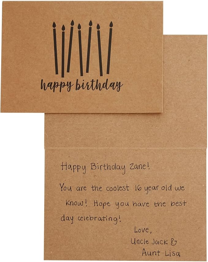 Best Paper Greetings Blank Cards & Envelopes Assortment - 36-Pack, 4 x 6 In Kraft Paper - Card Assortment Pack for All Occasions & Mixed Designs