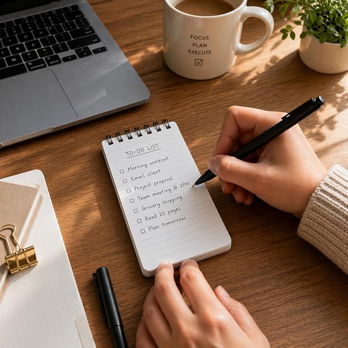 Small Spiral Notebook 8 Pack, 3x5 Pocket Notebooks Top Spiral, 60 Sheets Each Mini Notepad for Note Taking, To Do Lists, Travel, Office & School Supplies, Portable Note Pads