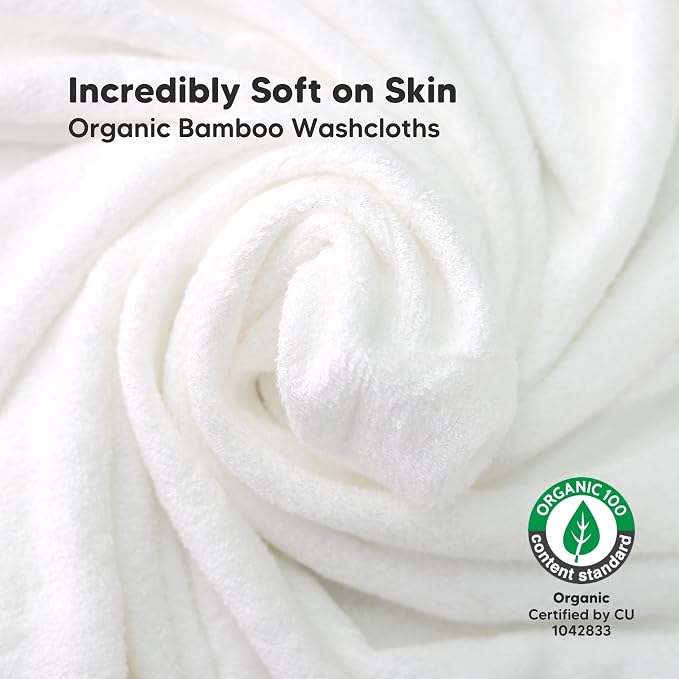 KeaBabies Baby Hooded Towel and Organic Baby Washcloths - Baby Towel, Toddler Towels - Soft Baby Wash Cloths for Newborn, Kids
