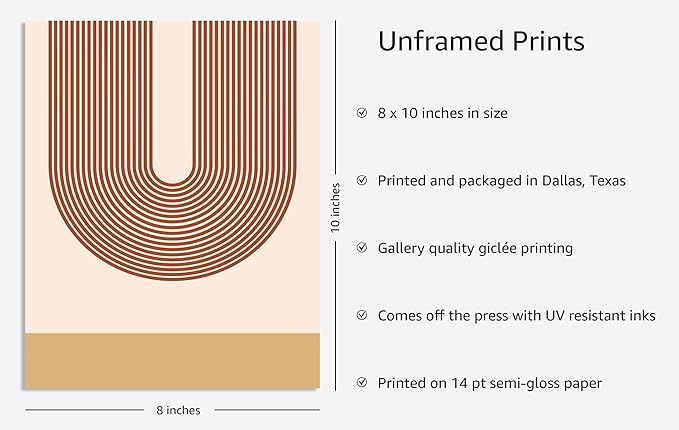 Y2K BOO Continuous Line Face UNFRAMED Wall Art Abstract Portrait Organic Shapes Earth Tones Terracotta Mid Century Modern 8x10 Inch Heavyweight Paper Studio Decor