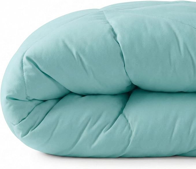 Full/Queen Comforter Insert, All Season Down Alternative, Box Stitching, Lightweight Corner Tabs, 89"x89", Gray
