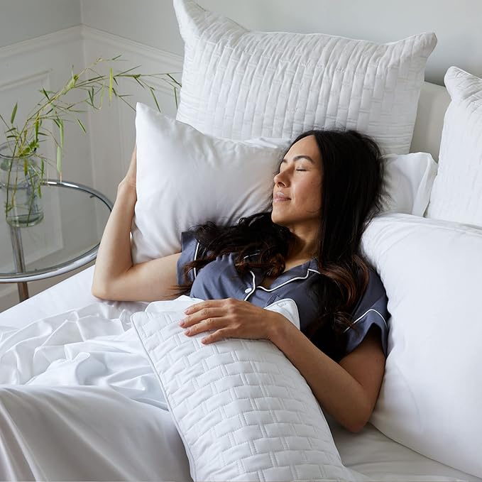 BedVoyage Ultra Soft Standard Pillowcase Set, Cooling & Breathable, Silky & Gentle to Skin and Hair, Luxury 100% Viscose Derived from Bamboo, 20x26 Envelope Closure, 2pc Set, Standard – White
