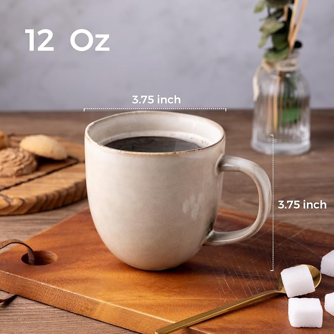 AmorArc 24PCS Ceramic Dinnerware Sets,Handmade Reactive Glaze Plates and Bowls Sets,Highly Chip and Crack Resistant | Dishwasher & Microwave Safe Dishes Set, Service for 4 (24pc)