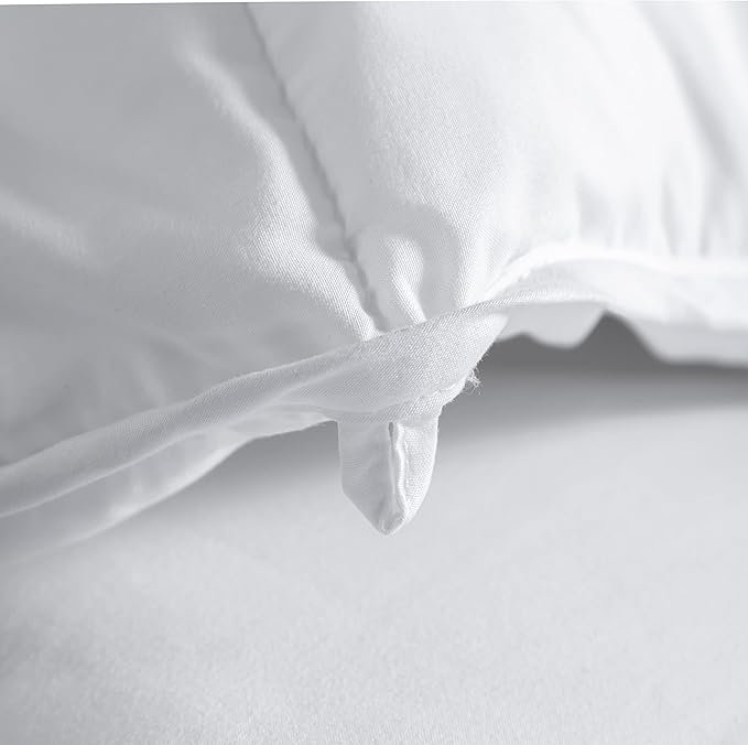 Winter Extra Warm White Queen Size Down Alternative Comforter, Heavyweight All Season Fiberfill Comforter Duvet Insert 90x90 with Corner Tabs - Ultra Soft Brushed Microfiber Shell