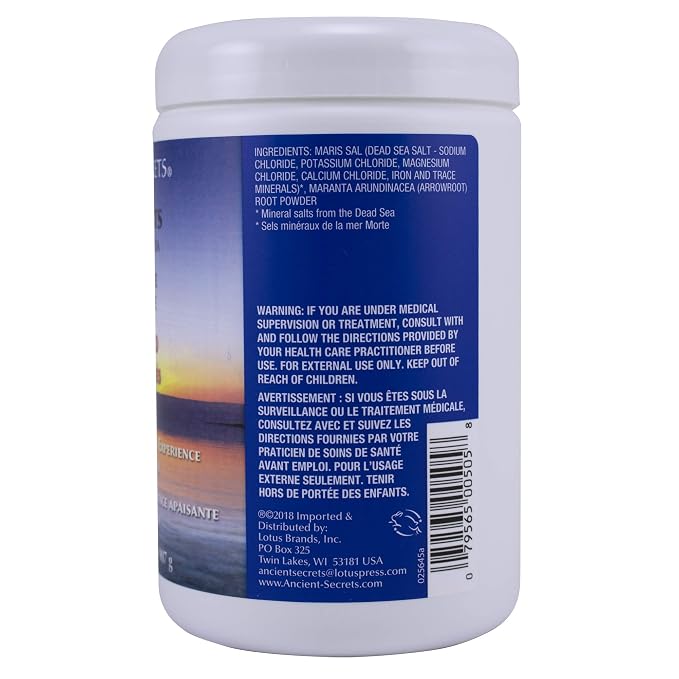 Ancient Secrets Mineral Baths, Aromatherapy Dead Sea, Unscented, 32 oz (2 Lbs) 908 G (Pack of 2)