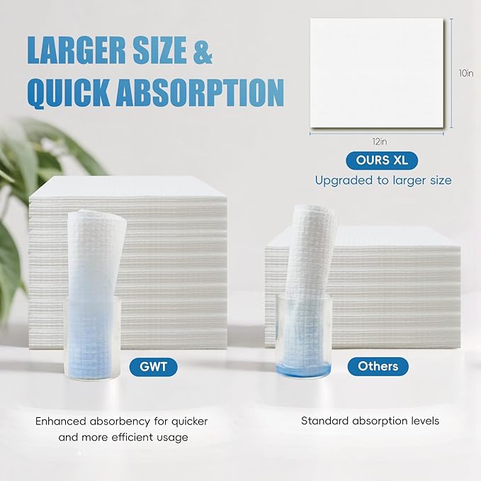 GWT Disposable Face Towels,10"×12" Face Towelette Disposable,Thicken Facial Towels for Women Sensitive Skin,Soft Makeup Remover Dry Wipes, 50 Ct, 1 Pack