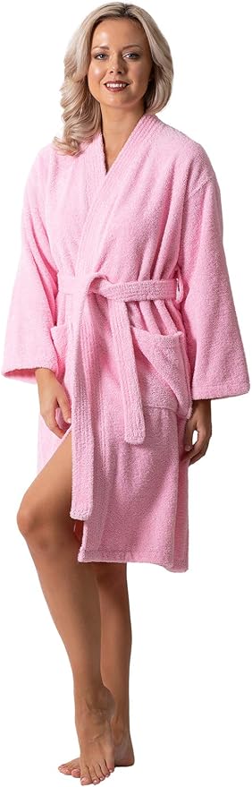 Luxurious Turkish Terry Kimono Collar Super-Soft Terry Absorbent Bathrobes for Women
