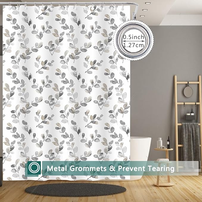 Shower Curtain Liner, 5G Shower Liners with 12 Rustproof Metal Grommets and Weighted Magnets, Waterproof Duty Shower Curtains for Shower Bathroom 72 x 72