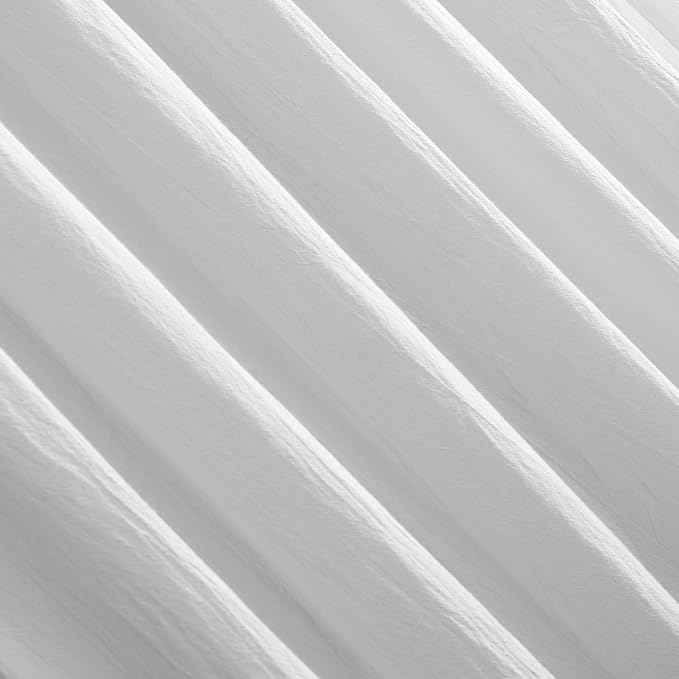 Archaeo - 54870 Washed 100% Cotton Twist Tab Curtain, 52" x 63" Panel, White