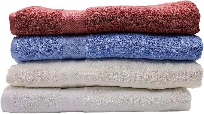 ORGANIC TEXTILES Organic Cotton Bath Towel for Comfort and Absorption, GOTS Certified, Rose Burgundy, Set of 2