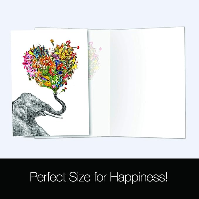 Tree-Free Greetings 8 Pack Greeting Cards, 100% Recycled Paper, Eco-Friendly Cards, Made in the USA, Variety Pack with Matching Envelopes, 5”x7” in Artful Designs, multicolored (AGP1039)