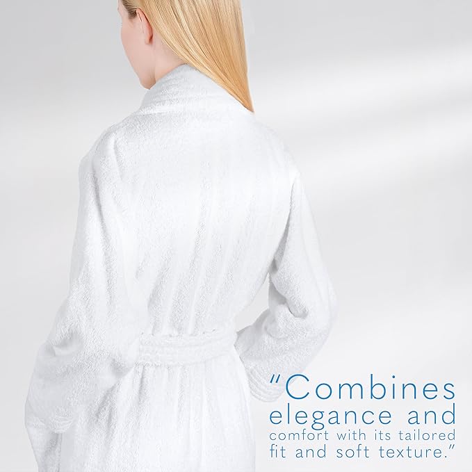American Soft Linen Women’s 100% Cotton Terry Bathrobe – Soft, Absorbent, Quick Dry Turkish Robes for Women Quality Housecoat