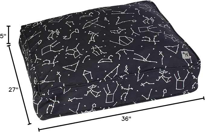 Molly Mutt Medium to Large Dog Bed Cover - Rocketman Print - Measures 27”x36”x5’’ - 100% Cotton - Durable - Breathable - Sustainable - Machine Washable Dog Bed Cover
