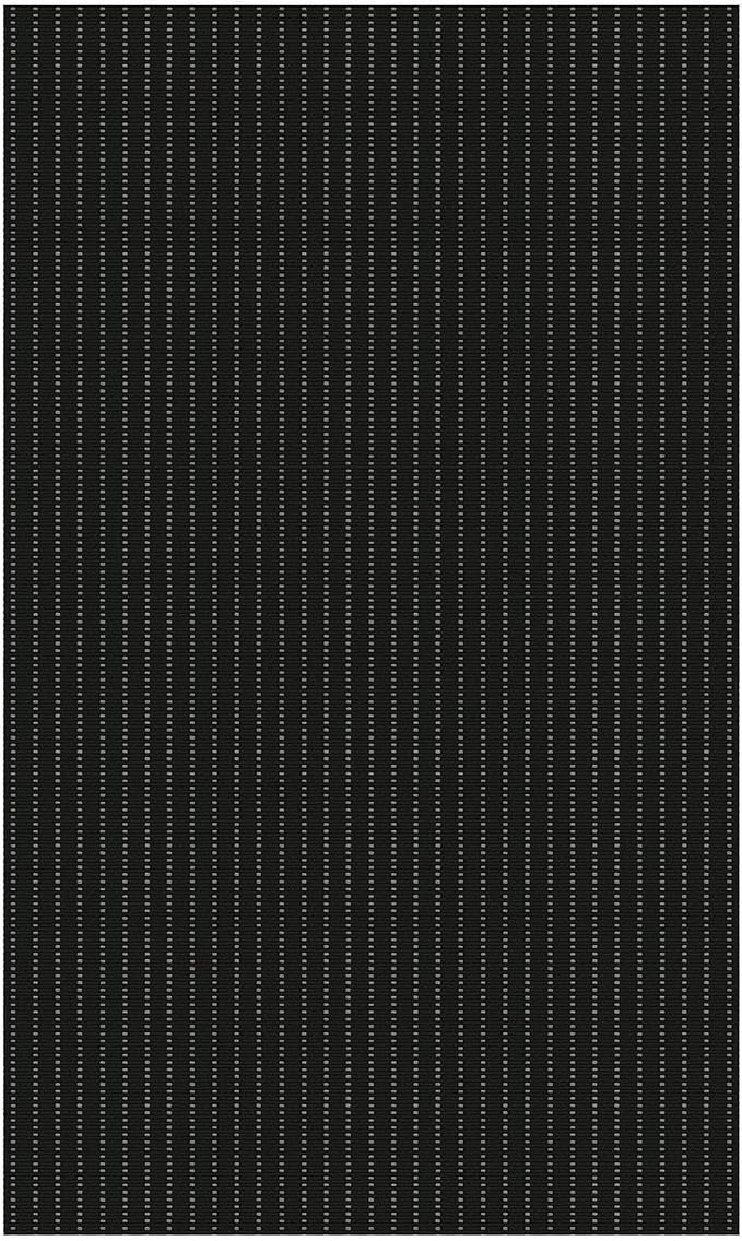 EARTHALL Washable Area Rug 3x5 Ft Non Slip Rugs for Entryway, Non Slip Braided Throw Rugs Door Mat Indoor Outdoor Entrance, Cotton Woven Carpet for Kitchen Foyer Front Door, Black/Grey
