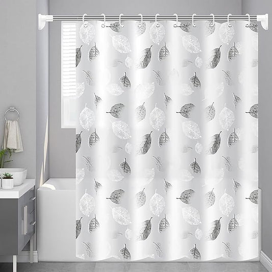 TIKABC Shower Curtain Liner, 4G PEVA Shower Liner, Plastic Waterproof Shower Curtains, 72x72 inch with Grommet Holes 3 Magnetic Weights