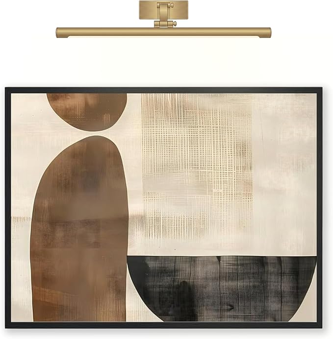 Moonow7 Minimalist Abstract Neutral Wall Art Poster, Geometric Print for Living Room, Bedroom, Office, Entryway, Modern Aesthetic Home Accent, Contemporary Decor, Unframed Size 45x60 cm / 18x24″