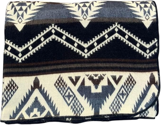 Alpaca Wool Blanket | Soft, Non-Itchy, Breathable & Hypoallergenic | Handmade in Ecuador (Otavalo Black Gray, King (100" x 83"))