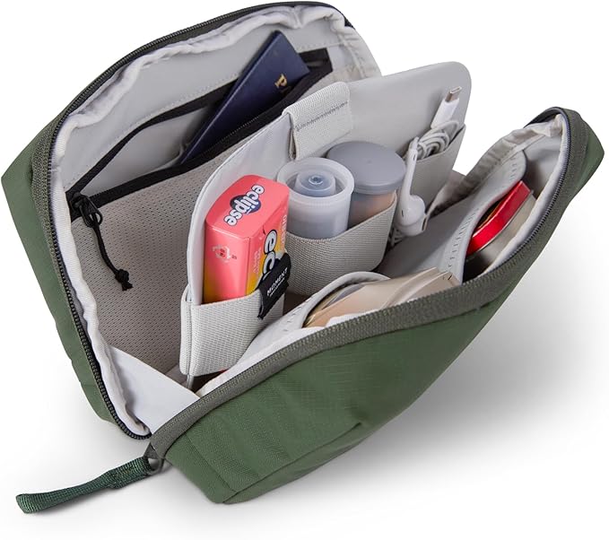 Moment Everything Tech Organizer – Water-Resistant Travel Pouch for Cables, Chargers & Accessories | Regular & Mini Sizes (Olive, Regular)