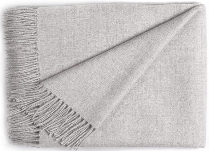 100% Baby Alpaca Throw Blanket, Our Solid Color Throw/Afghan
