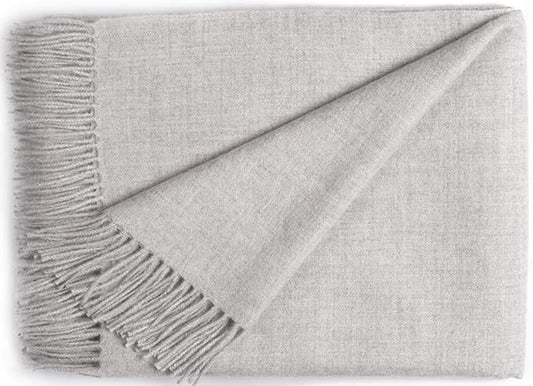 100% Baby Alpaca Throw Blanket, Our Solid Color Throw/Afghan