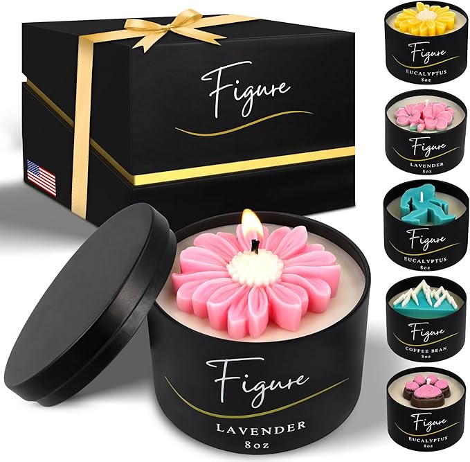 Pink Daisy Scented Candle – Lavender Aromatherapy | Hand-Poured in USA | All Natural for Women & Men | Organic Soy & Beeswax Blend | 100% Beeswax Wick | Gift-Ready Candle for Relaxation