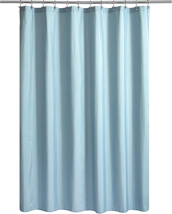 Ultimate Waterproof Fabric Shower Curtain or Liner, Breathable TPU & Machine Washable, Use for Bath Tub/Stall in Home and Hotel, Blue, 72"x72"