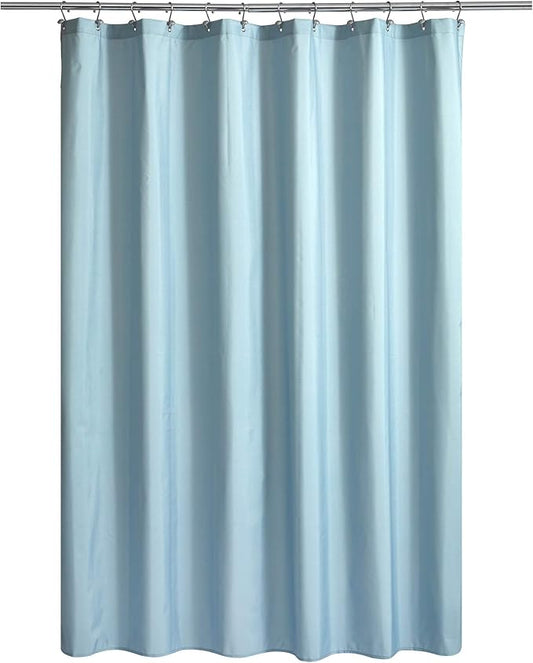 Ultimate Waterproof Fabric Shower Curtain or Liner, Breathable TPU & Machine Washable, Use for Bath Tub/Stall in Home and Hotel, Blue, 72"x72"