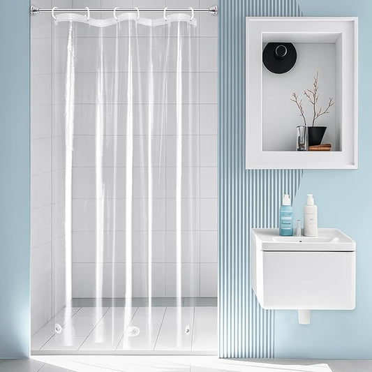 EurCross Shower Stall Liner 36x72 Inch, Clear PEVA Shower Curtain Liner 9G Heavy Duty, PVC-Free Plastic Bathroom Liner with 3 Bottom Magnets, Small Size for Narrow Shower/RV, Transparent